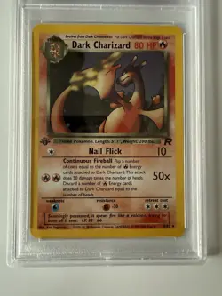 2000 Pokemon Rocket 1st Edition #4 Dark Charizard Holo PSA 9 MINT Rockets - Image 5