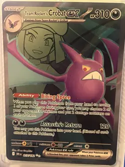 Team Rockets Crobat EX 217/182 - Pokemon TCG - Near Mint/LP+ - Image 1