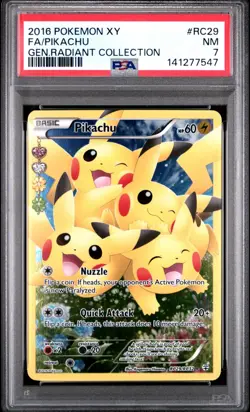 Pokemon PSA 7 Pikachu Full Art RC29 Generations: Radiant Collection Holo - Image 1