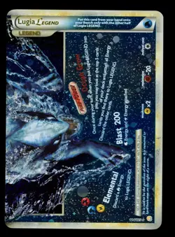 2010 POKEMON HEARTGOLD SOULSILVER LUGIA LEGEND #113 114 TOP & BOTTOM HALF SET - Image 3