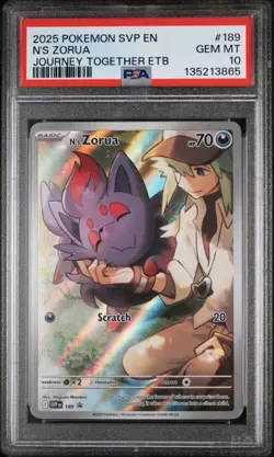 N'S ZORUA Scarlet & Violet Journey Together ETB Promo #189 PSA 10 Pokemon - Image 1