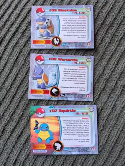Pokemon CCG 1999 Topps TV Animation Edition - Blastoise + Wartortle + Squirtle - Image 2