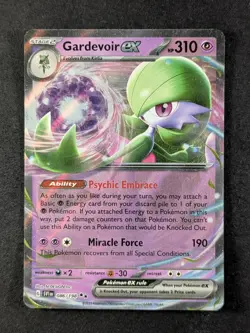 2023 Pokemon GARDEVOIR EX #086/198 Scarlet & Violet Holo Double Rare English C - Image 1