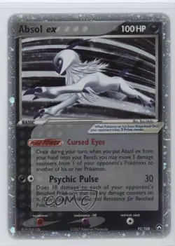 Absol ex Holo Pokemon EX Power Keepers #92 2007 - Image 1