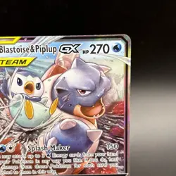Pokemon Blastoise & Piplup GX 38/236 Sun And Moon Cosmic Eclipse Tag Team - Image 3