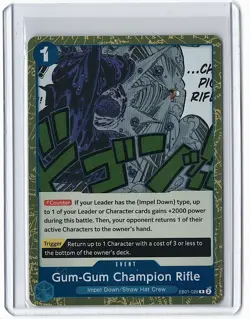 Gum-Gum Champion Rifle #EB01-028 R One Piece CCG Memorial Collection Foil - Image 1