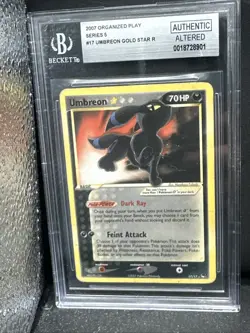 2007 Pokemon POP Series 5 #17 Umbreon Gold Star Beckett AuthenticAltered Not PSA - Image 1