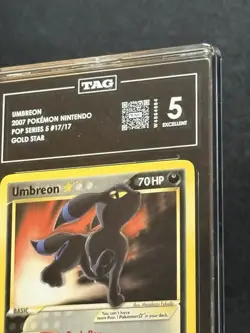 2007 Pokemon UMBREON GOLD STAR POP SERIES 5 Promo #17 TAG 5 Excellent ✨POP 1✨ - Image 4