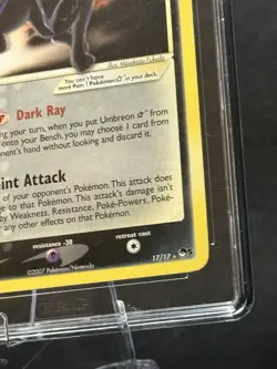 2007 Pokemon UMBREON GOLD STAR POP SERIES 5 Promo #17 TAG 5 Excellent ✨POP 1✨ - Image 5
