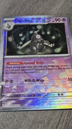 MISPRINT Dusclops POKEBALL HOLO PRISMATIC EVOLUTIONS NM POKEMON NM Error Card - Image 2