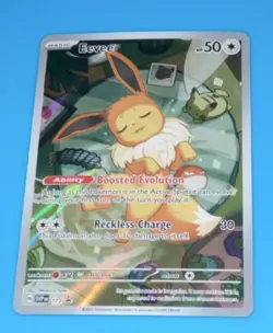 Pokemon Eevee 173 Scarlet & Violet Promo Holo Boosted Evolution Card - Image 1