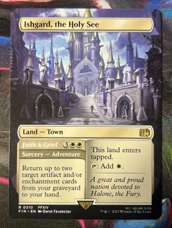 Final Fantasy Magic Card Ishgard The Holy See Borderless Foil Rare 2025 - Image 1