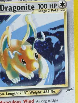 Pokemon TCG Light Dragonite Neo Destiny Holo Card 14/105 Unlimited Rare HP - Image 2