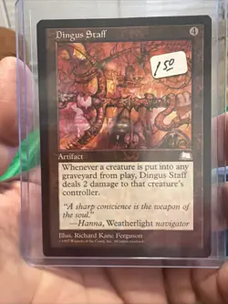Dingus Staff Weatherlight Magic The Gathering Card MTG - Image 1