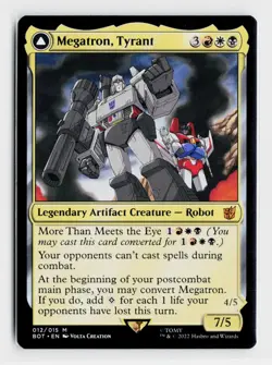 MTG Megatron Tyrant Transformers Brothers War Magic The Gathering TCG - Image 1