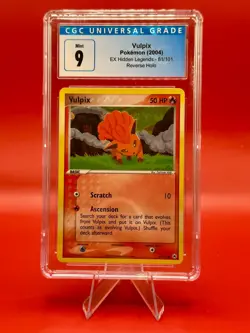 2004 Vulpix 81/101 Pokemon Card EX Hidden Legends Reverse Holo CGC 9 MINT - Image 1