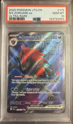 N's Zoroark ex 175/159 Sv09: Journey Together Holo PSA 10 - Image 1