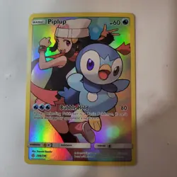 Piplup 239/236 Secret Rare Holo Cosmic Eclipse Dawn Character Pokemon Card LP/NM - Image 1