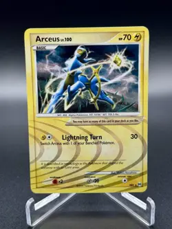 Pokemon TCG Arceus AR6 Platinum Arceus Holo Rare Heavily Played Vintage - Image 1