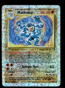 2002 WOTC POKEMON LEGENDARY COLLECTION MACHAMP 15/110 REVERSE HOLO RARE LP-M+ - Image 1