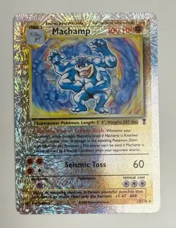 2002 WOTC POKEMON LEGENDARY COLLECTION MACHAMP 15/110 REVERSE HOLO RARE LP-M+ - Image 3