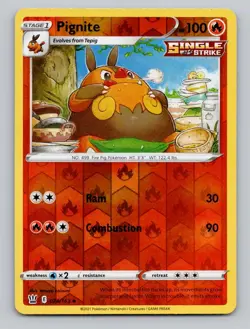 Reverse Holo Pignite 024/163 Uncommon Battle Styles Pokemon - Image 1