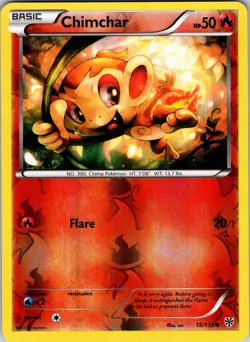 Chimchar 15/135 Plasma Storm Pokemon MP Reverse Holo - Image 1