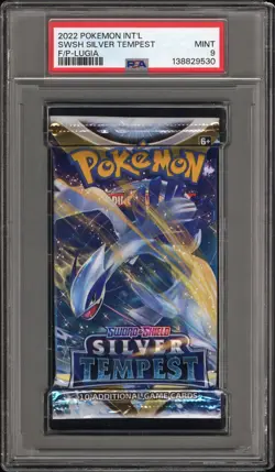 2022 Pokemon Silver Tempest Lugia PSA 9 Booster Pack MINT - Image 1