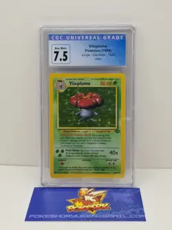 Pokemon 1999 CGC 7.5 Jungle Unlimited Vileplume Holo 15/64 - Image 1