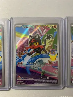 Pokemon TCG MEP Holo Lot Rowlet Litten Popplio First Series 30th Anniversary - Image 3