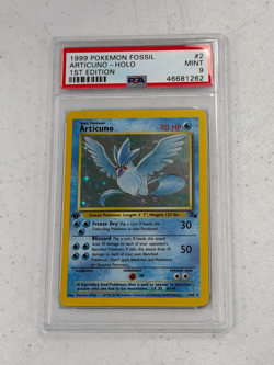 1999 Pokemon Fossil Articuno 1st Edition Holo Rare #2/62 PSA 9 - Image 1