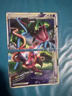Rayquaza & Deoxys Legend Ultra Rare Holo Set 89/90 90/90 LP/NM - Image 3