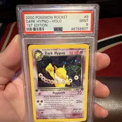 Pokemon TCG Dark Hypno 1st Edition Holo Team Rocket 9/82 PSA 9 2000 - Image 1