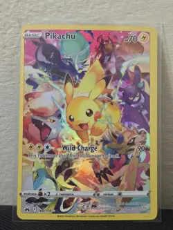 Pokemon Pikachu Secret Rare 160/159 Crown Zenith Holo English *Oddly Off Center* - Image 1