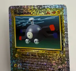 2002 WOTC POKEMON LEGENDARY COLLECTION MAGNEMITE 80/110 REVERSE HOLO FOIL MP-LP - Image 5