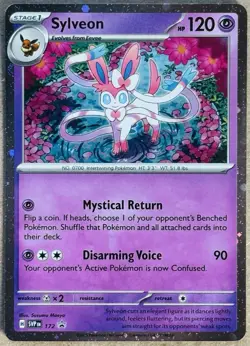POKEMON TCG SCARLET & VIOLET SYLVEON BLACK STAR PROMO COSMOS HOLO SVP EN 172 NM+ - Image 1