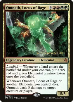 LP - Foil - Omnath, Locus of Rage - 217 - Prerelease Cards - Image 1