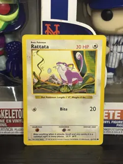 Pokemon TCG Base Set - Rattata #61/102 - Shadowless Non Holo Card - Image 1
