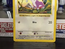 Pokemon TCG Base Set - Rattata #61/102 - Shadowless Non Holo Card - Image 3