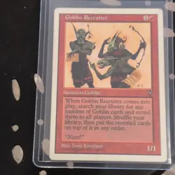 Magic: The Gathering Goblin Recruiter Creature Visions Red 1997 Card - Image 2