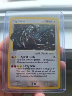 Rayquaza GOLD STAR CUSTOM Fan Art, DIY Custom Card, For Display Only - Image 1
