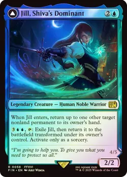 Jill, Shiva's Dominant // Shiva, Warden of Ice FINAL FANTASY MTG FOIL RARE - Image 1