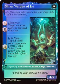 Jill, Shiva's Dominant // Shiva, Warden of Ice FINAL FANTASY MTG FOIL RARE - Image 2