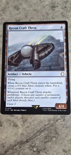 Recon Craft Theta Universes Beyond: Fallout Regular Artifact Vehicle Rare MTG NM - Image 1