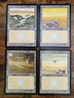MTG ⭐Mercadian Masques Basic Land Plains Set LP+ ⭐4x: 1x of Each Art 1999 Magic - Image 1