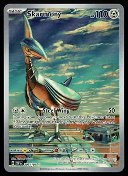 Skarmory 209/191 Holo Illustration Rare Surging Sparks Pokemon Card - Image 1