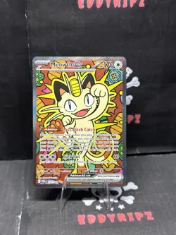 Meowth ex 121/088 ENGLISH Special Illustration Rare - Perfect Order SIR Pokemon - Image 1