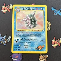 Misty’s Cloyster 29/132 NM -Vintage Rare Pokemon Card- Gym Heroes (8q) - Image 1