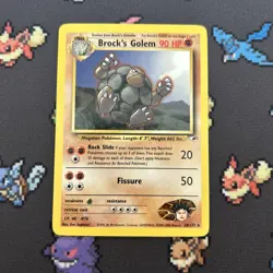 Brock’s Golem 20/132 NM/LP -Vintage Rare Pokemon Card- Gym Heroes (8q) - Image 1
