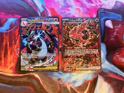 Mega Charizard X EX Oricorio EX Lot MP Pokemon TCG 2 Cards Holo - Image 1